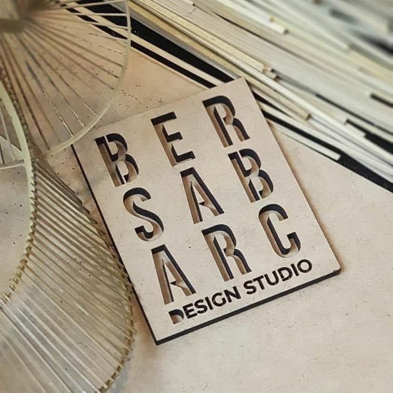 BER SAB ARC Design Studio laser-cut wooden logo