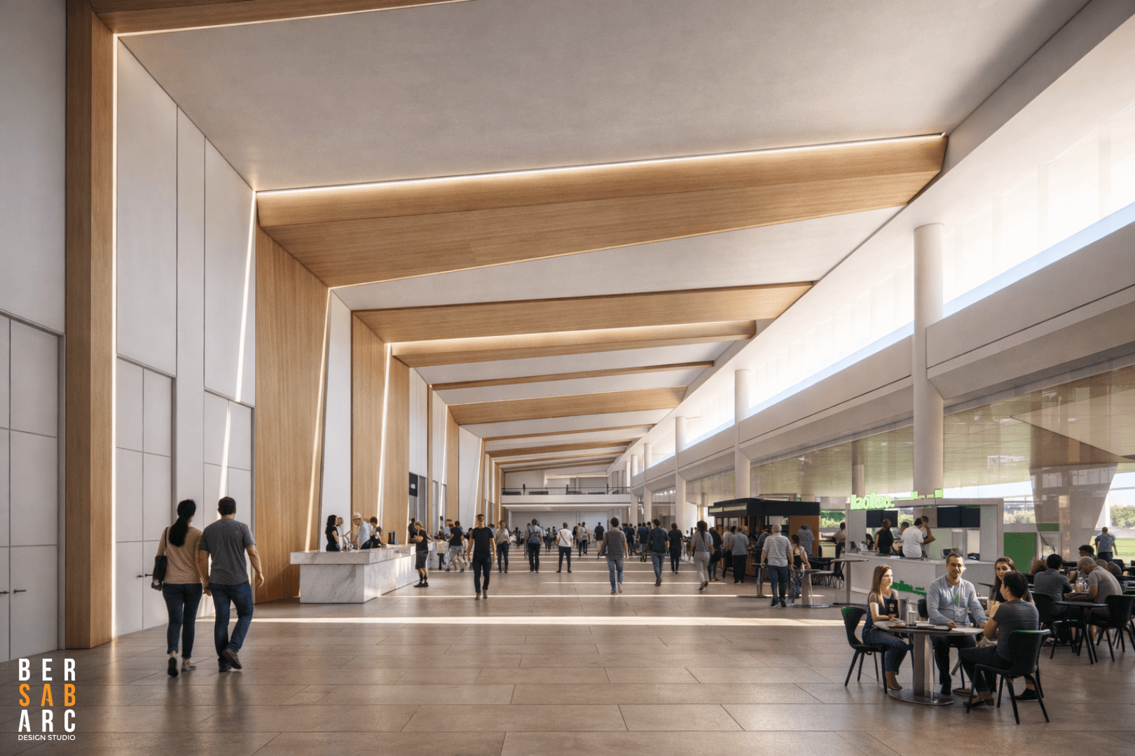 Davcon Maa grand concourse with timber ceiling