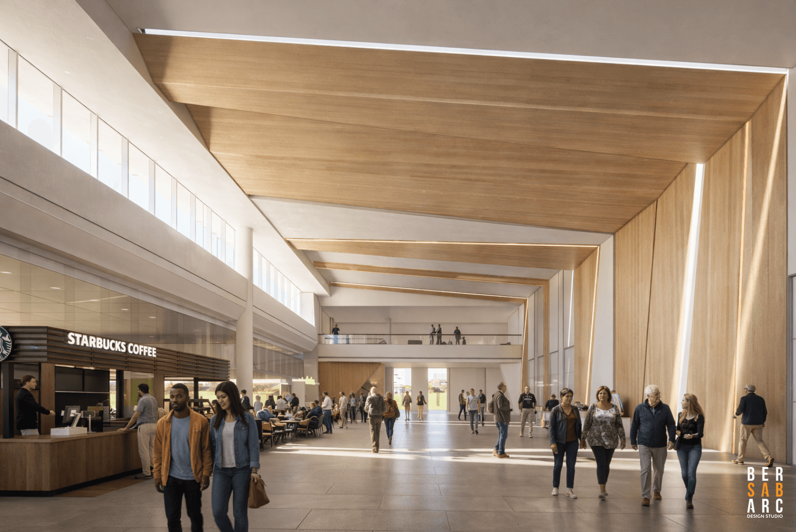 Davcon Maa concourse with retail and mezzanine